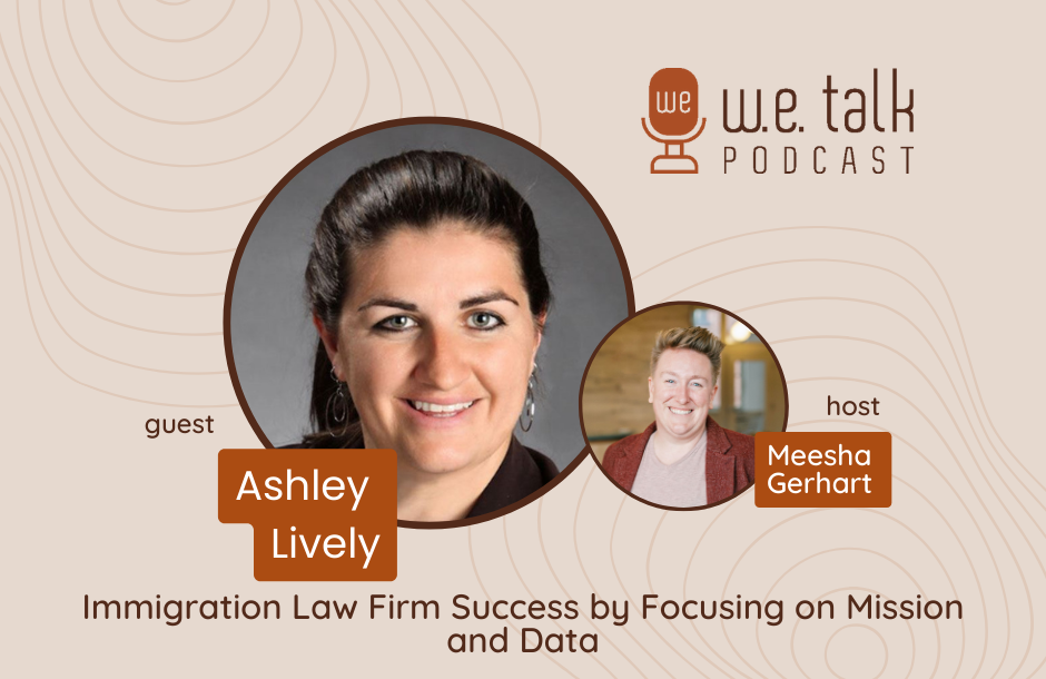 W.E. Talk Podcast Graphic Announcing Interview with Ashley Lively